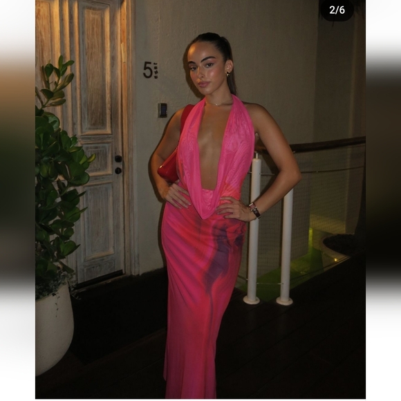 ZARA MAXI HALTER DRESS size L - Picture 5 of 14